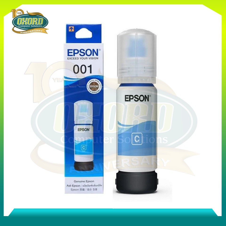 Epson 001 T03Y Geniune Dye Ink Cyan for L4150, L4160, L6160, L6170 ...